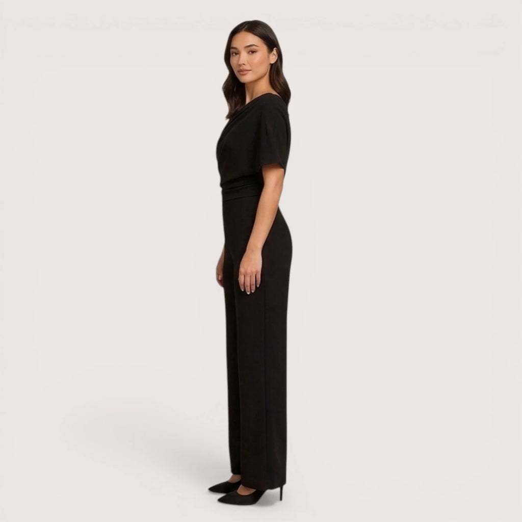 Aveline |Tailored One-Shoulder Wide-Leg Jumpsuit