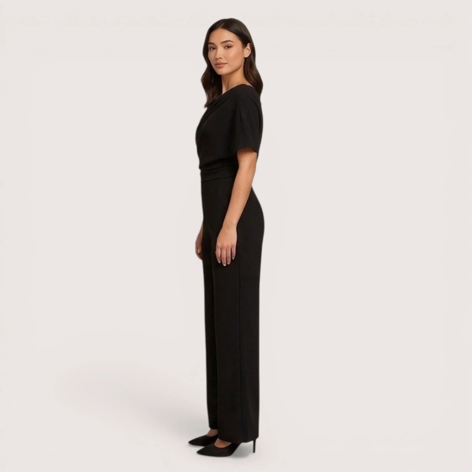 Aveline |Tailored One-Shoulder Wide-Leg Jumpsuit