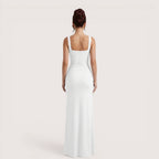 Selene Luxe Ruched Side Split Maxi Dress