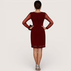 Serena | Women’s Mesh Sleeve V-Neck Dress