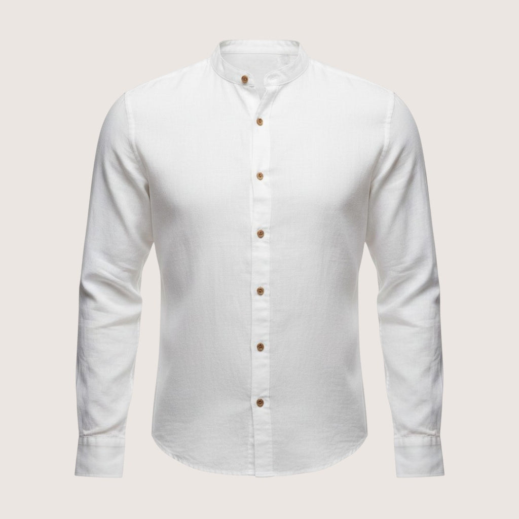 Armin | Men’s Mandarin Collar Button-Up Shirt with Long Sleeves