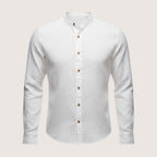 Armin | Men’s Mandarin Collar Button-Up Shirt with Long Sleeves
