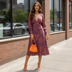 Luna | Women's Classic Midi Wrap Dress