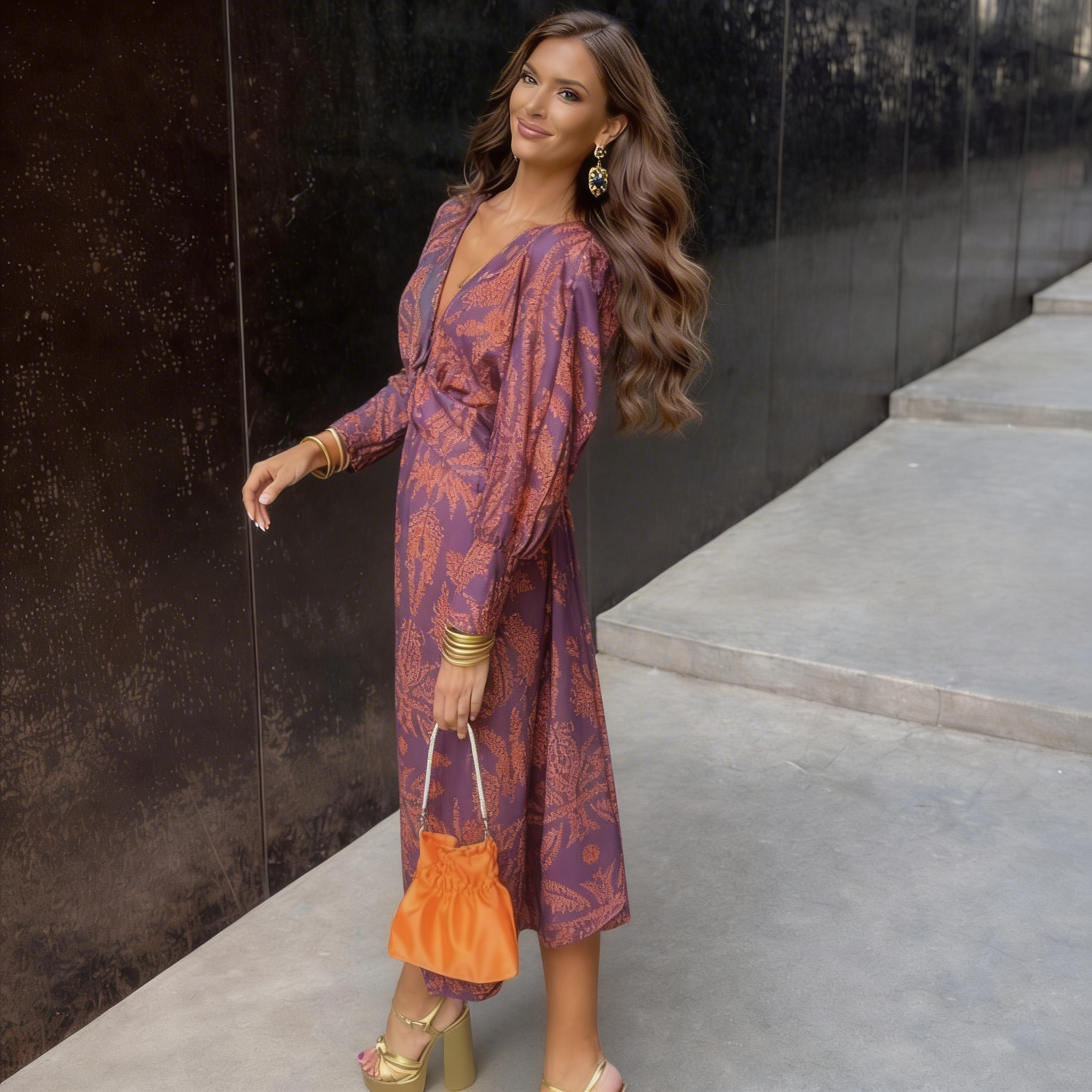 Luna | Women's Classic Midi Wrap Dress
