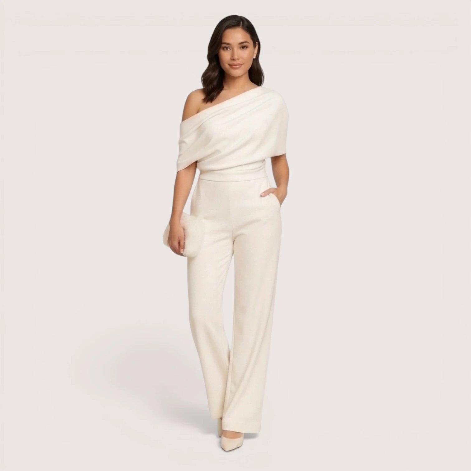 Aveline |Tailored One-Shoulder Wide-Leg Jumpsuit