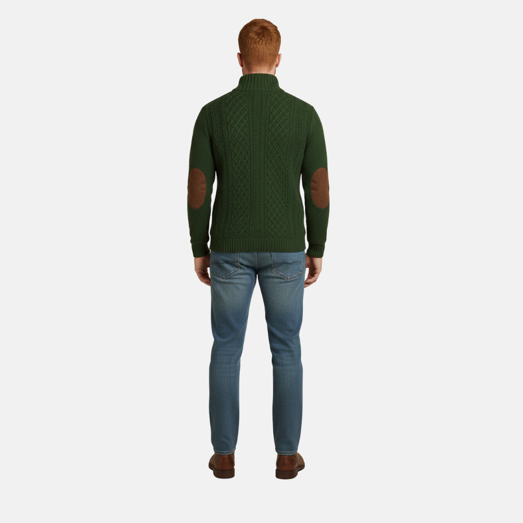 Nelson | Cable Knit Quarter-Zip Sweater