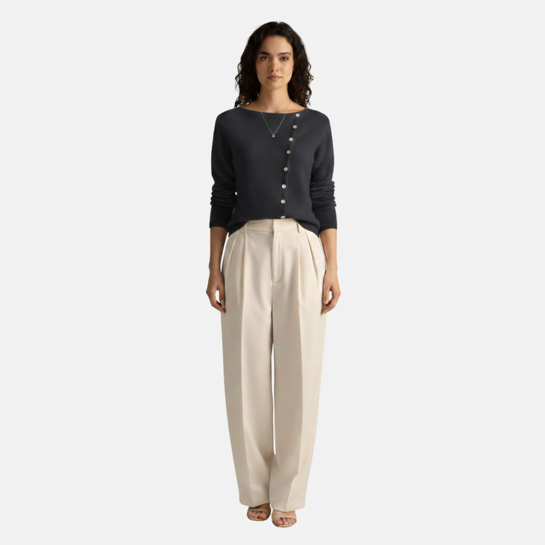 Lola | Asymmetric Button Cardigan