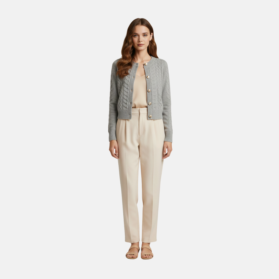 Philo | Cable Knit Cardigan Sweater
