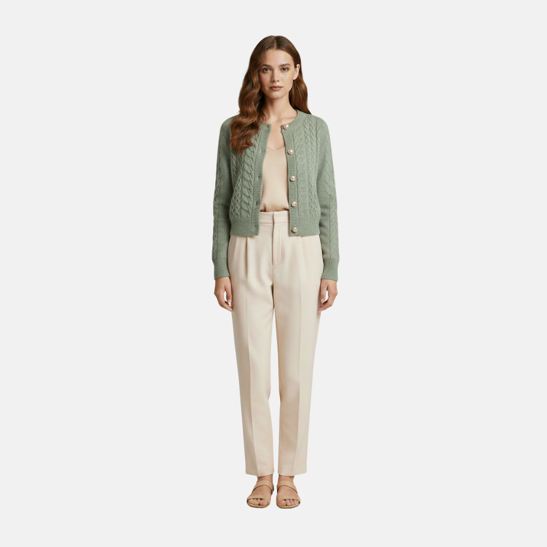 Philo | Cable Knit Cardigan Sweater