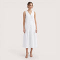 Liora | Women’s Sleeveless Button Midi Dress