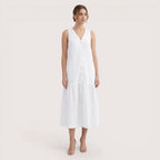 Liora | Women’s Sleeveless Button Midi Dress