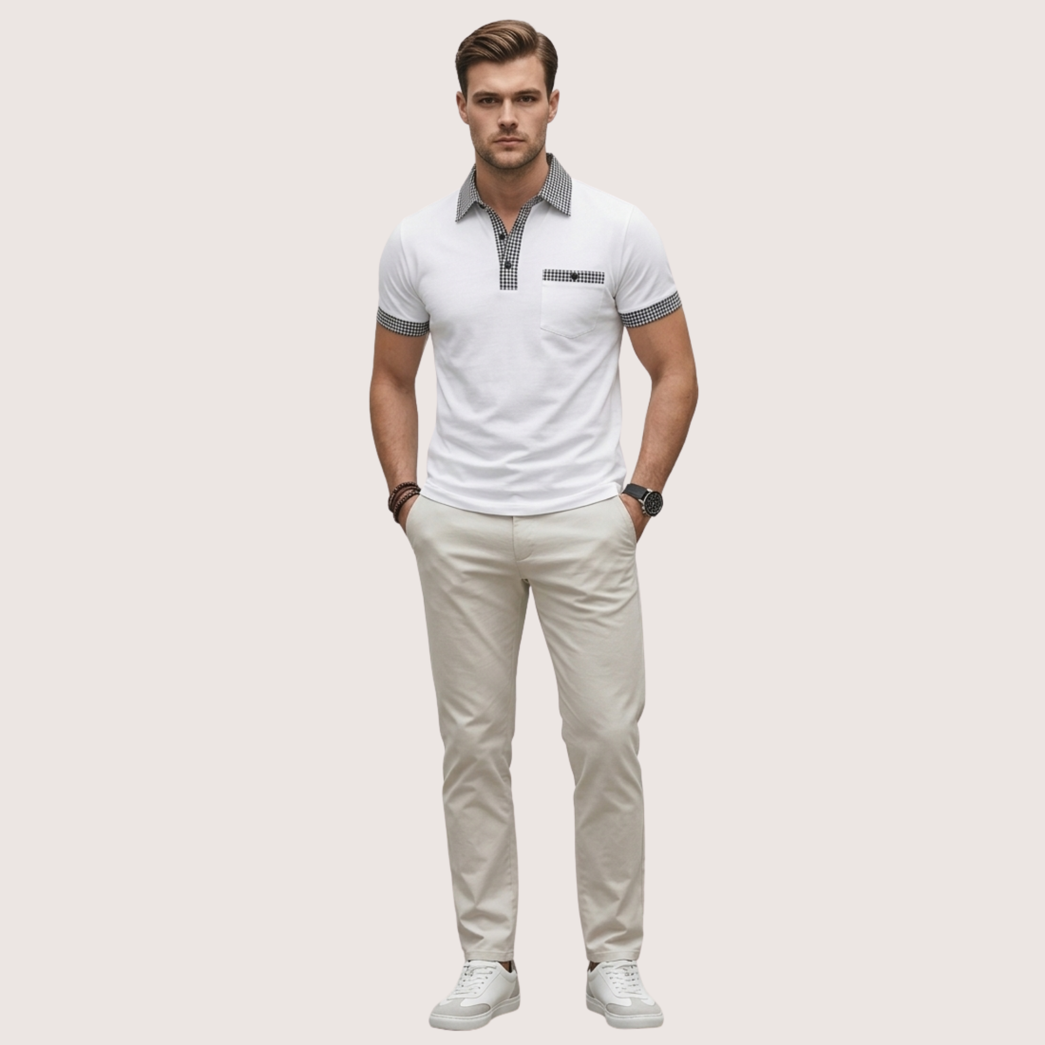 Cairo | Men’s Contrast Collar Polo Shirt