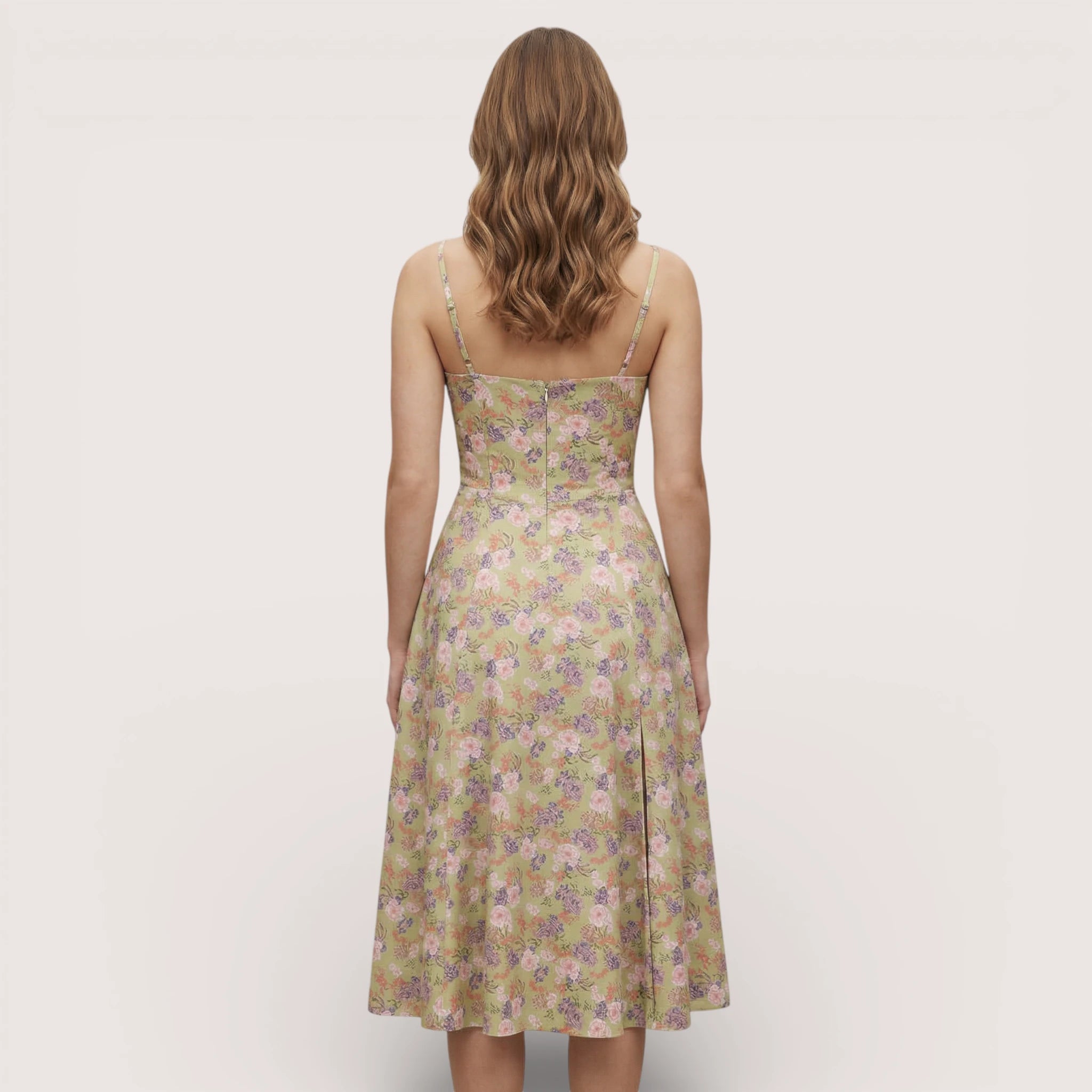 Liana | Women’s Floral Corset Midi Dress