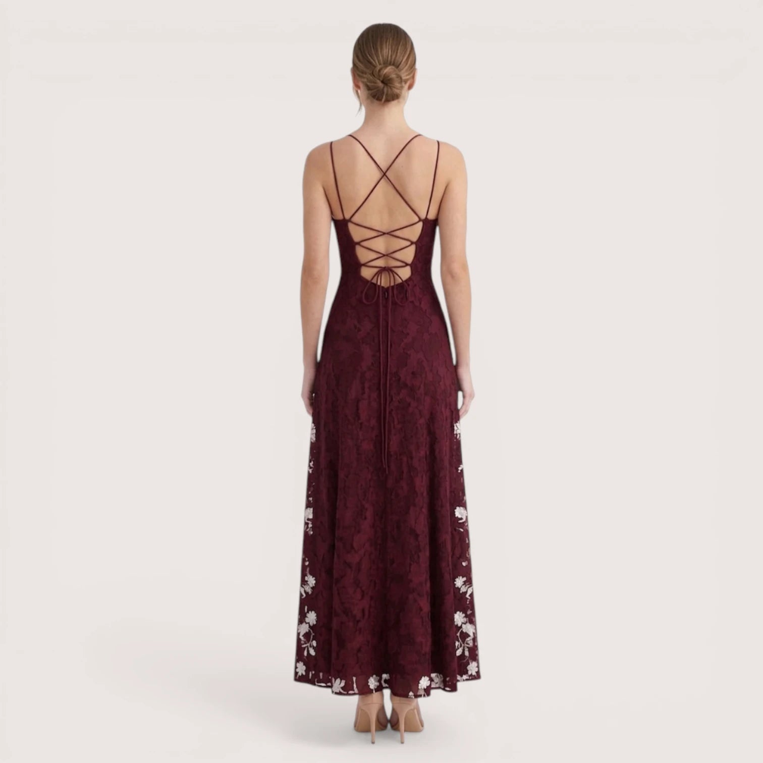 Liora | Floral Pattern Sleeveless Maxi Dress