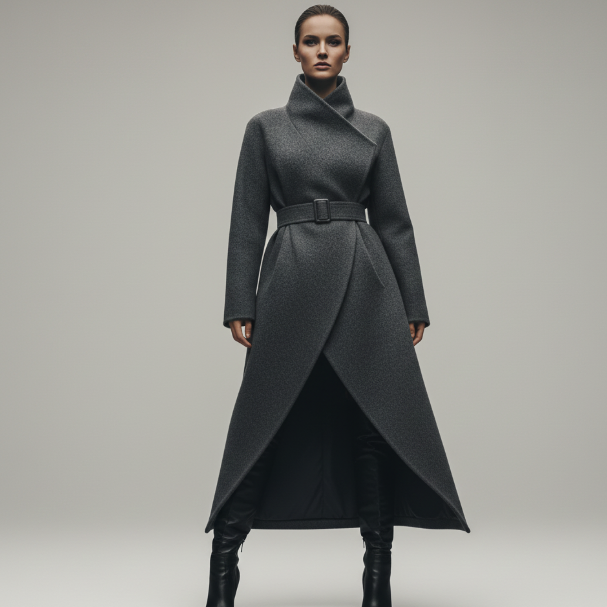 Selene | Women’s Long Belted Coat