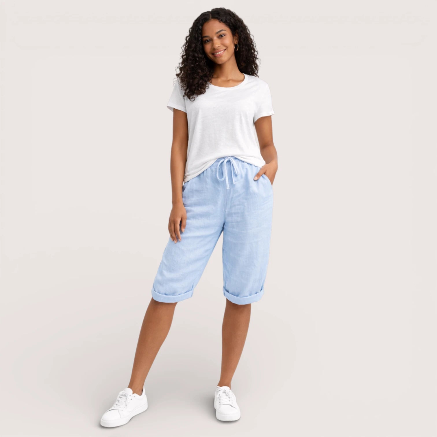 Clara | Women’s Linen Drawstring Shorts