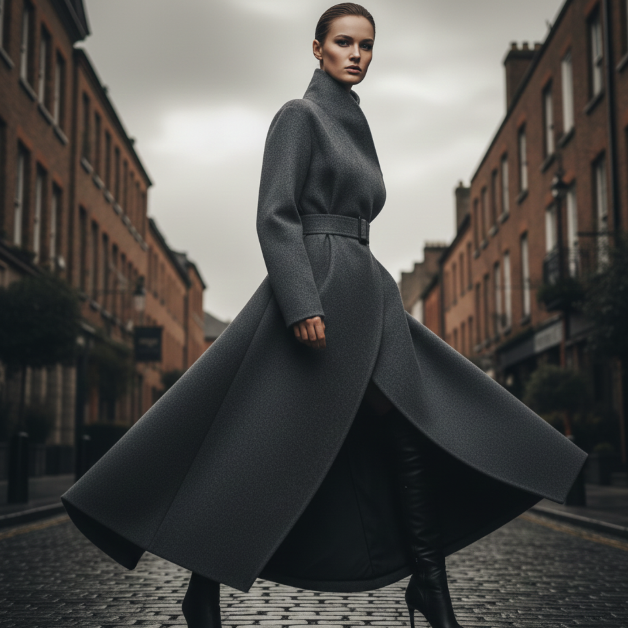 Selene | Women’s Long Belted Coat