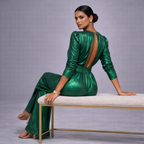 Valentina | Women’s Metallic Wide-Leg Jumpsuit