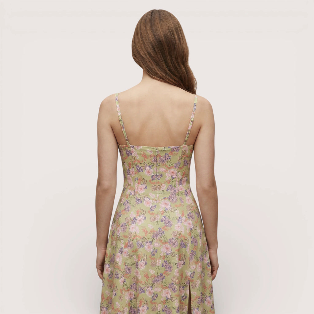 Liana | Women’s Floral Corset Midi Dress