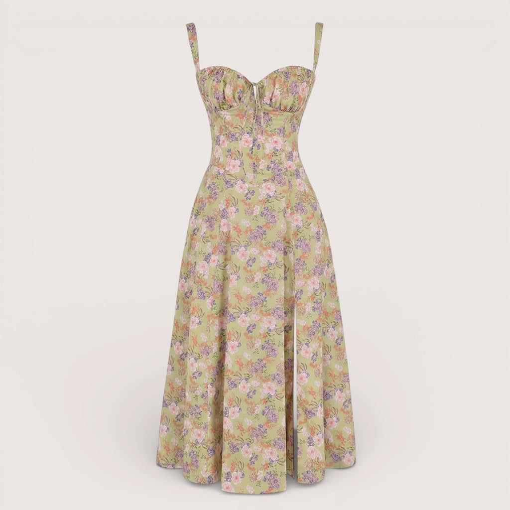 Liana | Women’s Floral Corset Midi Dress