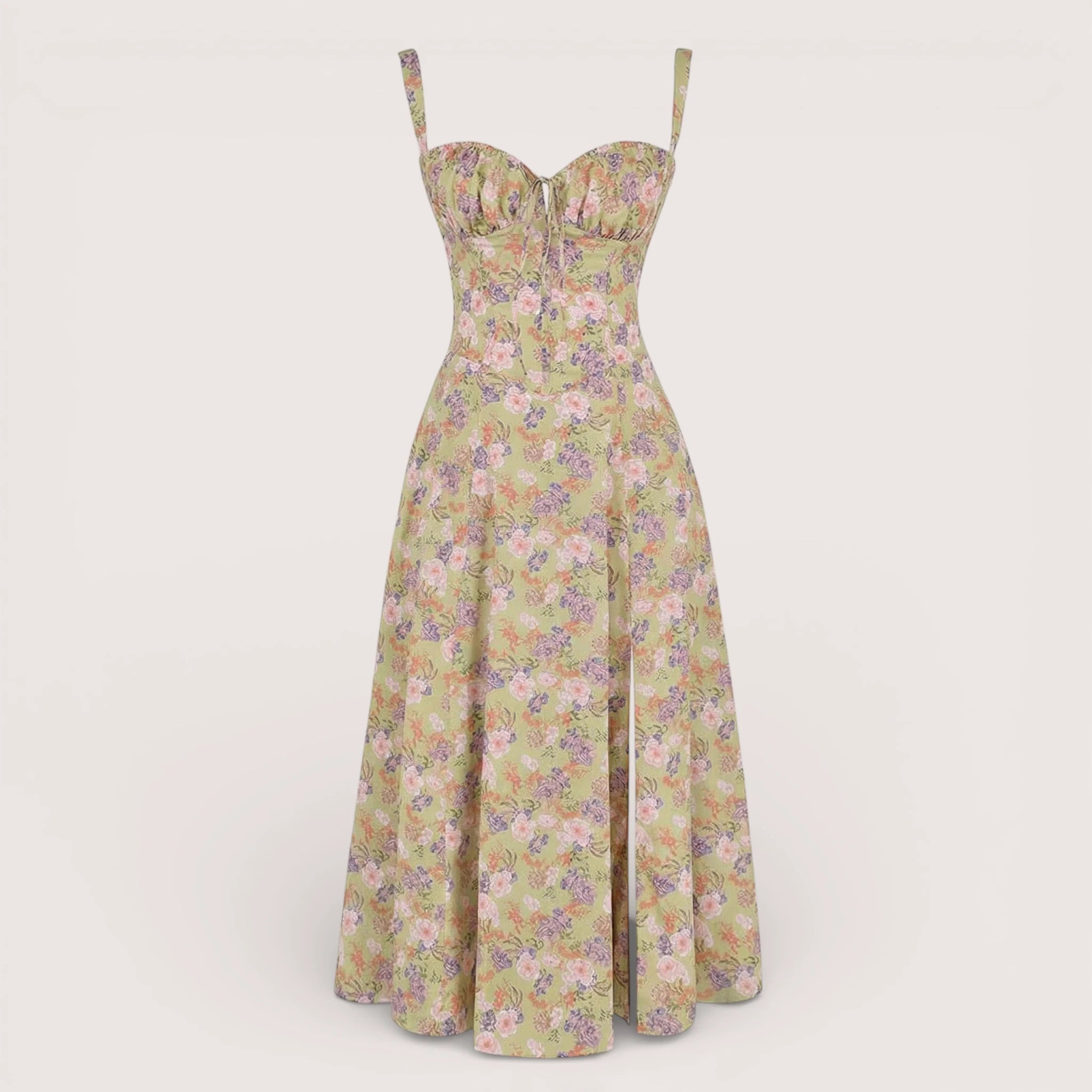 Liana | Women’s Floral Corset Midi Dress