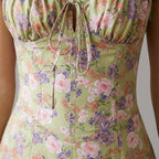Liana | Women’s Floral Corset Midi Dress