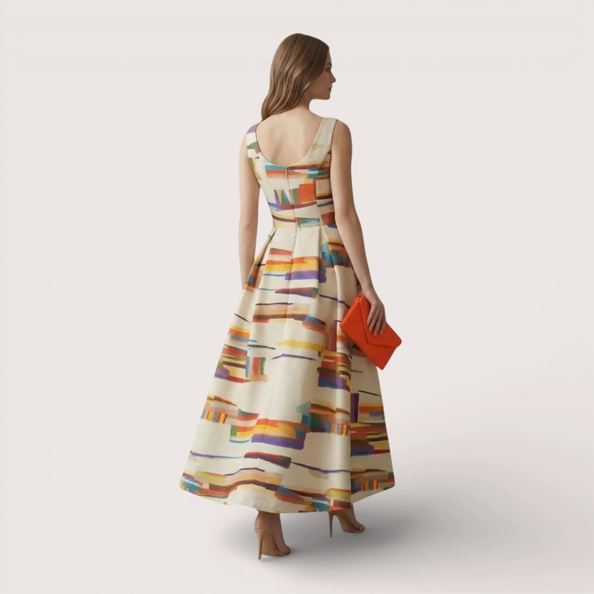Celeste | Summer Waist-Slim Printed Maxi Dress