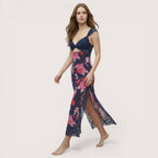 Elira | Women’s Floral Lace Maxi Dress with Sheer Back Detail