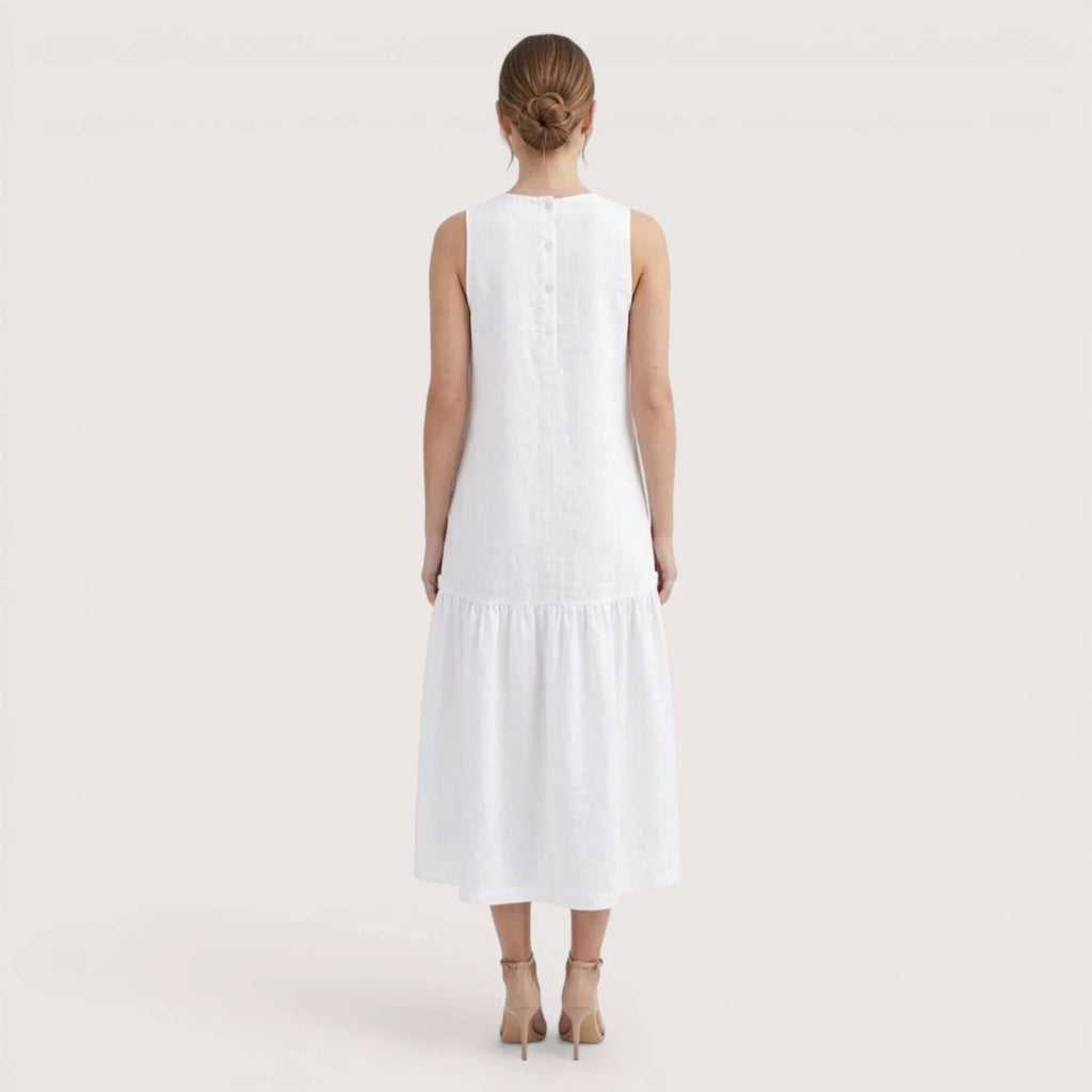 Liora | Women’s Sleeveless Button Midi Dress