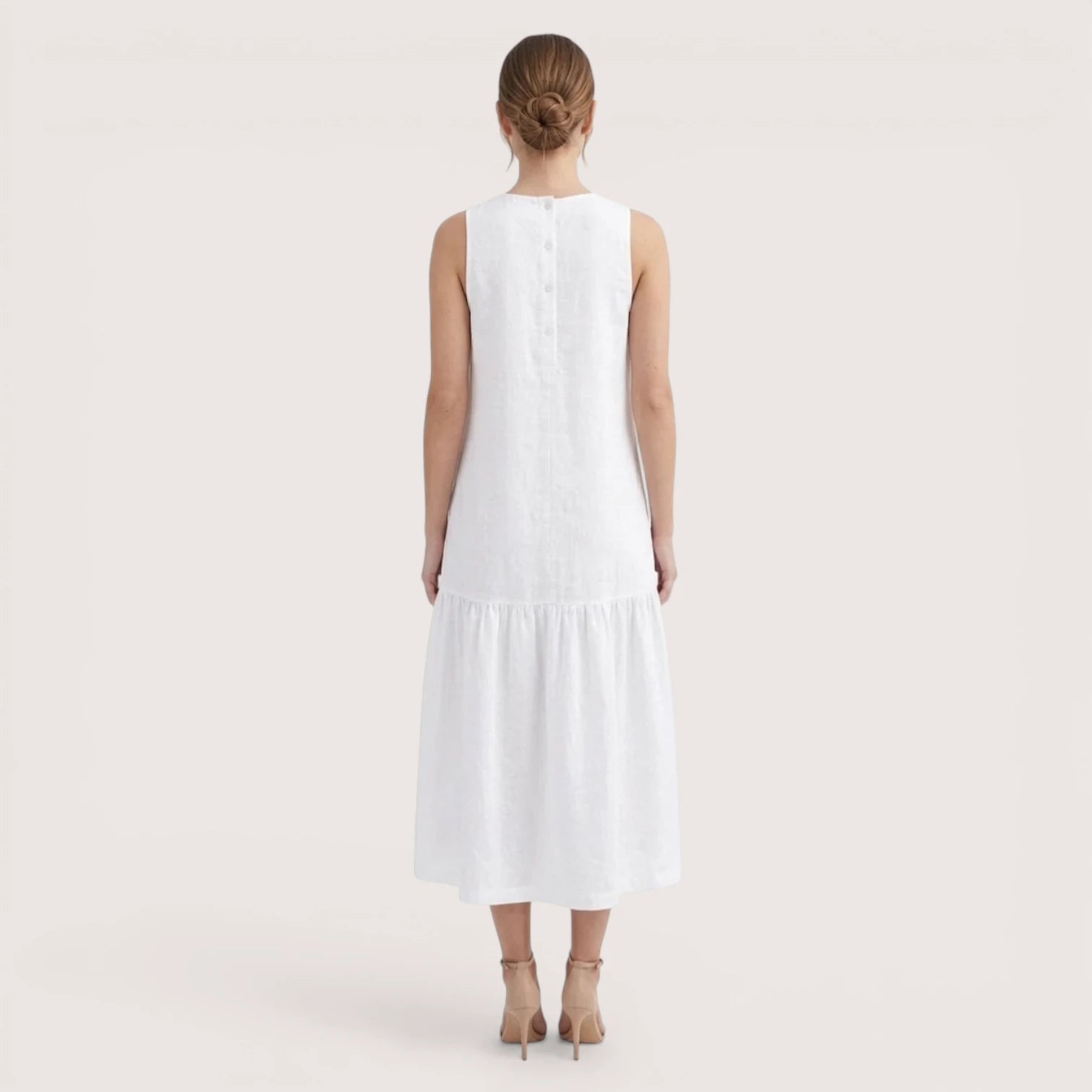 Liora | Women’s Sleeveless Button Midi Dress