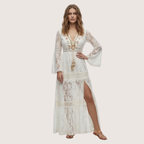 Lioren | Women’s Lace Tassel Maxi Dress