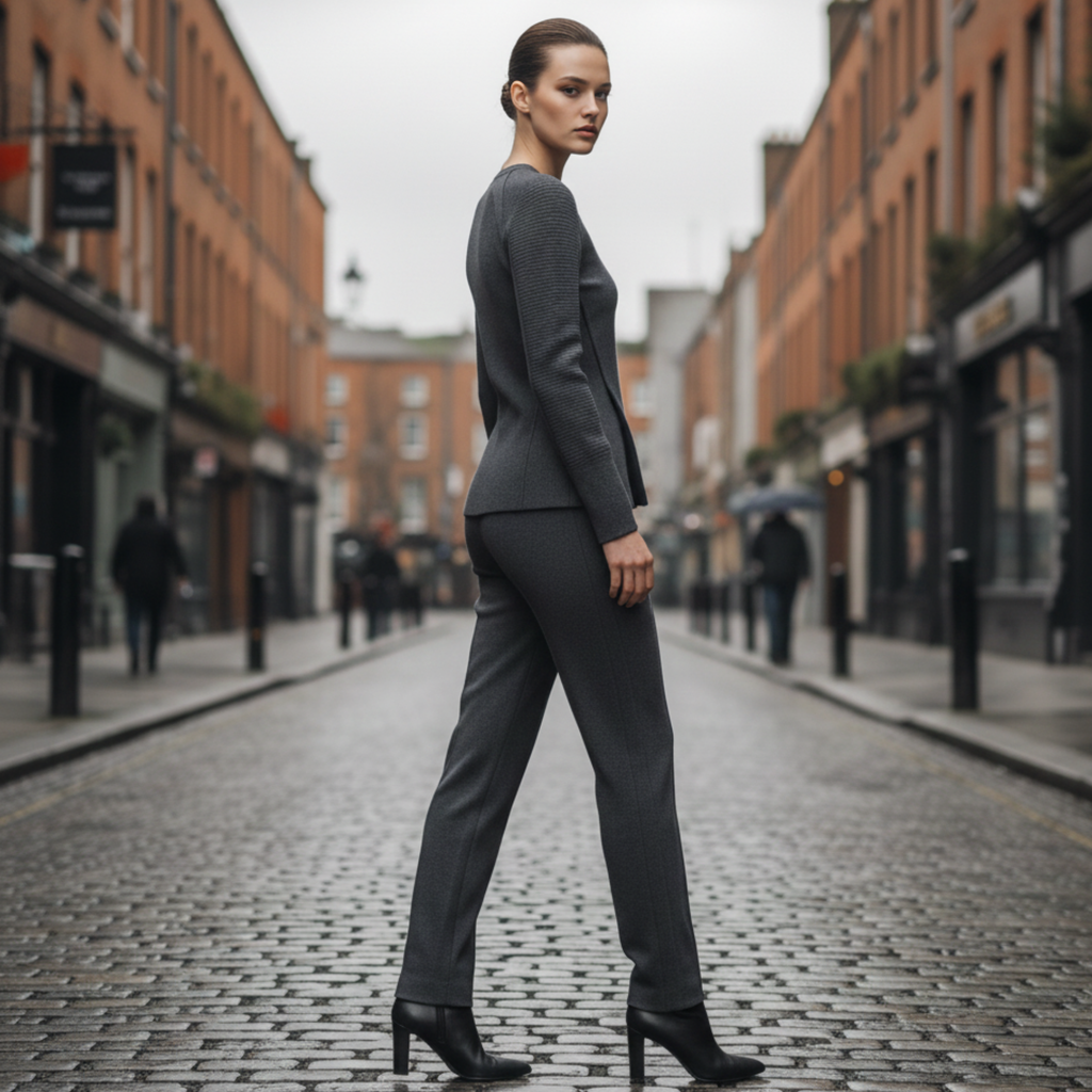 The Iris | Women’s Panelled Peplum Knit Set