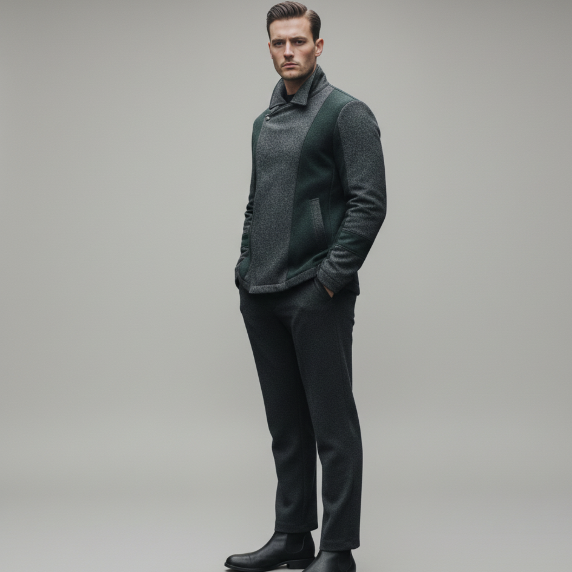 Cassian | Men’s Panel-Detail Wool Jacket