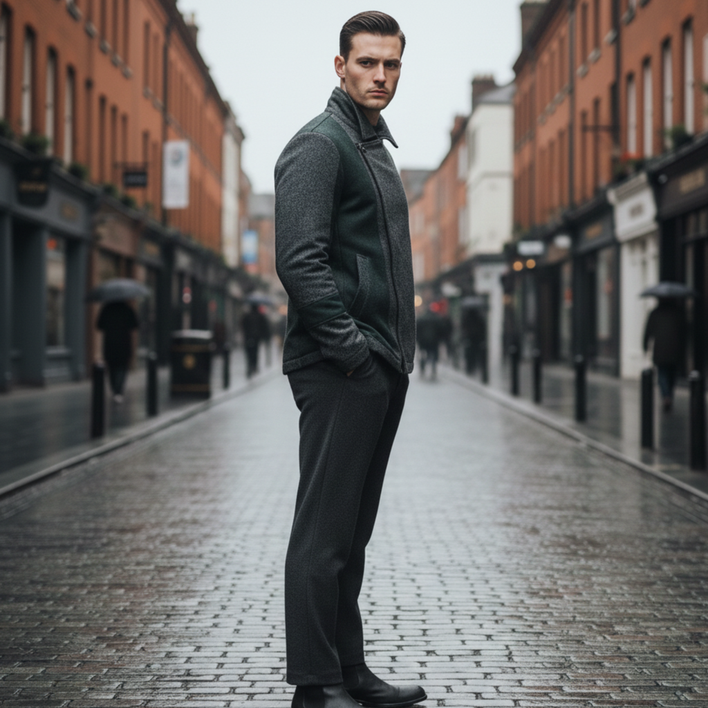 Cassian | Men’s Panel-Detail Wool Jacket