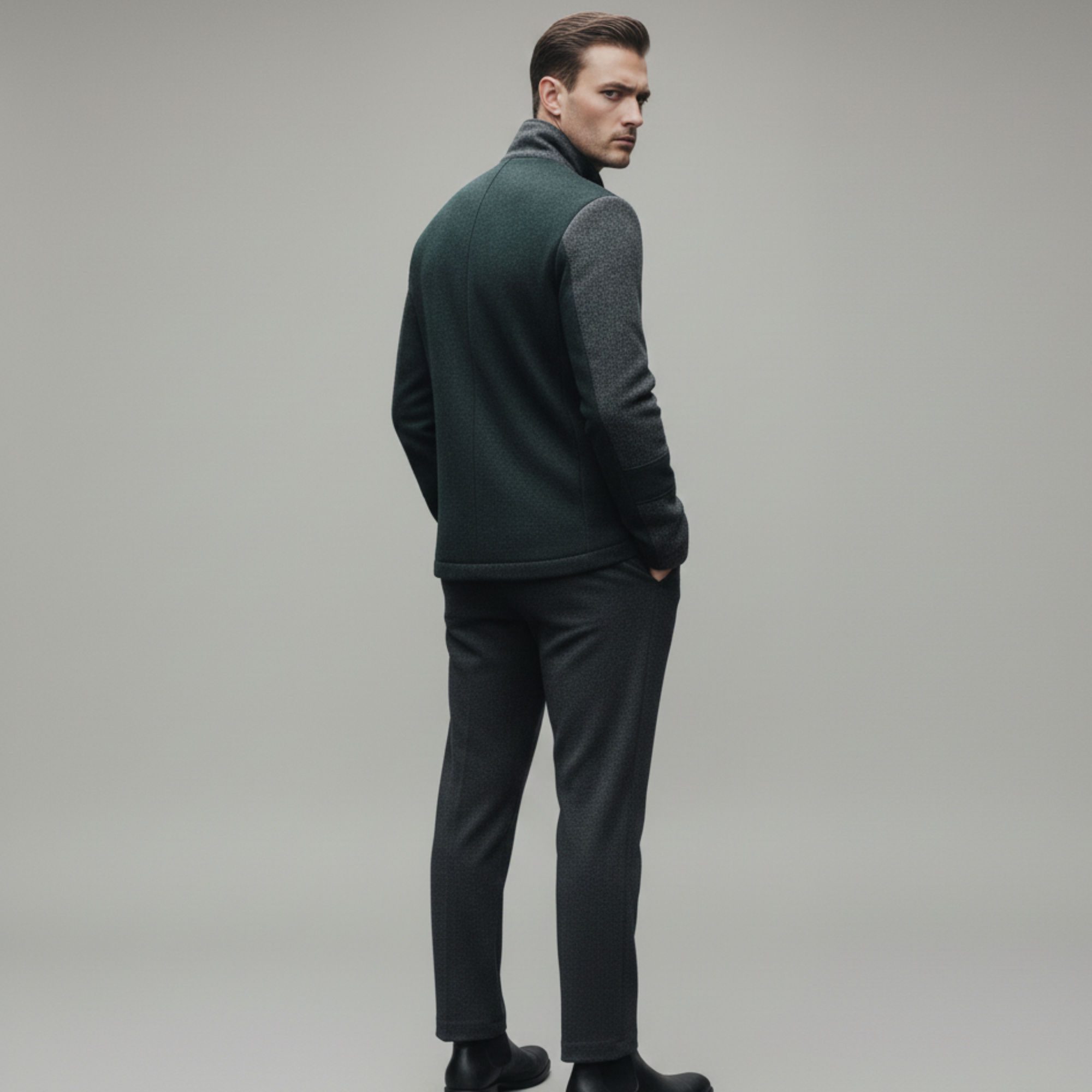 Cassian | Men’s Panel-Detail Wool Jacket