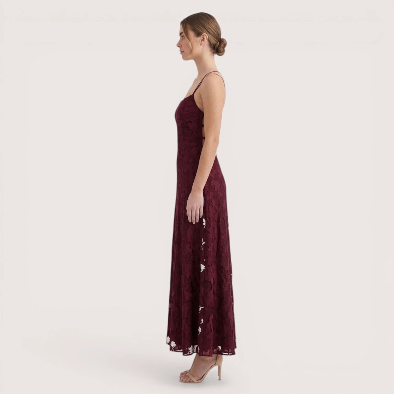 Liora | Floral Pattern Sleeveless Maxi Dress