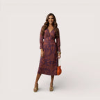 Luna | Women's Classic Midi Wrap Dress