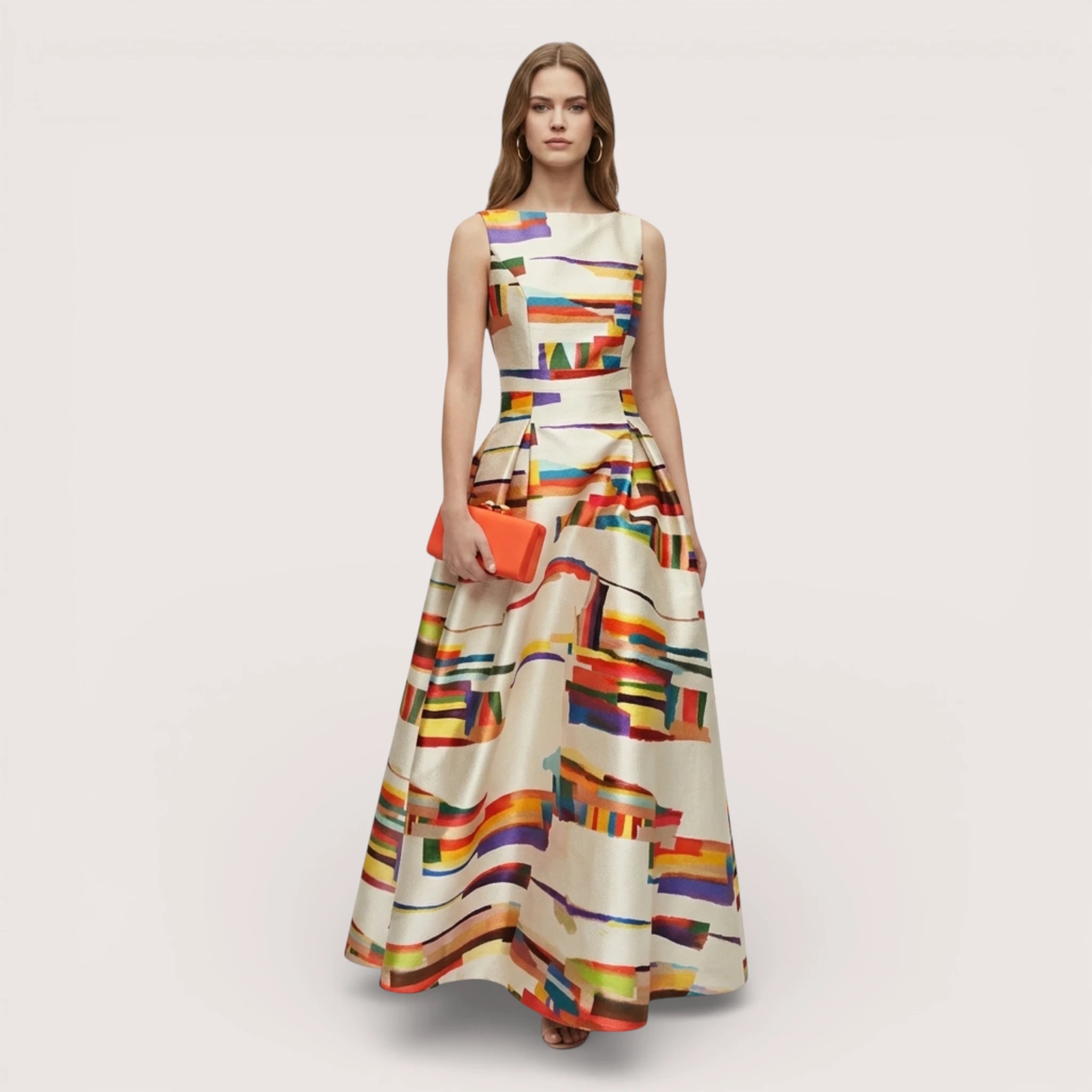 Celeste | Summer Waist-Slim Printed Maxi Dress