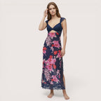 Elira | Women’s Floral Lace Maxi Dress with Sheer Back Detail