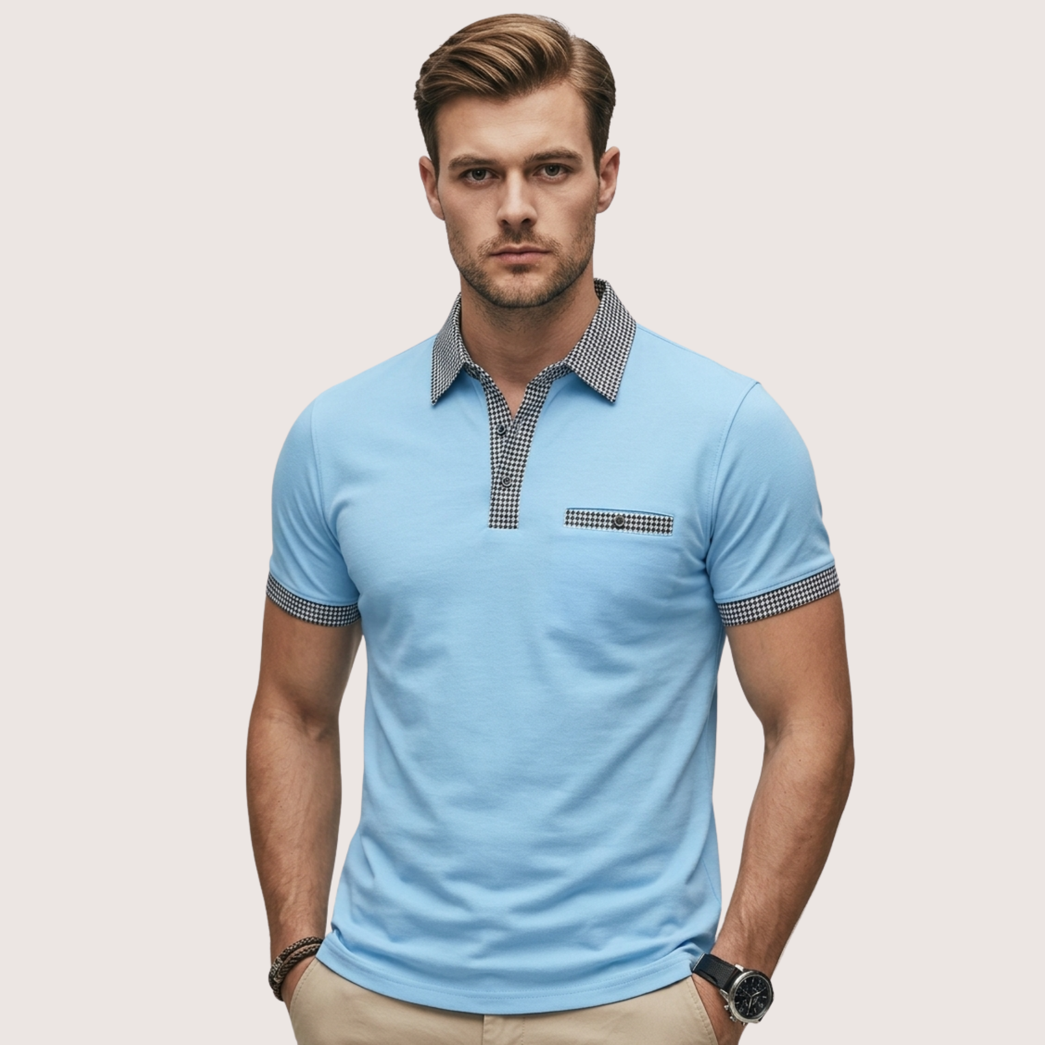 Cairo | Men’s Contrast Collar Polo Shirt