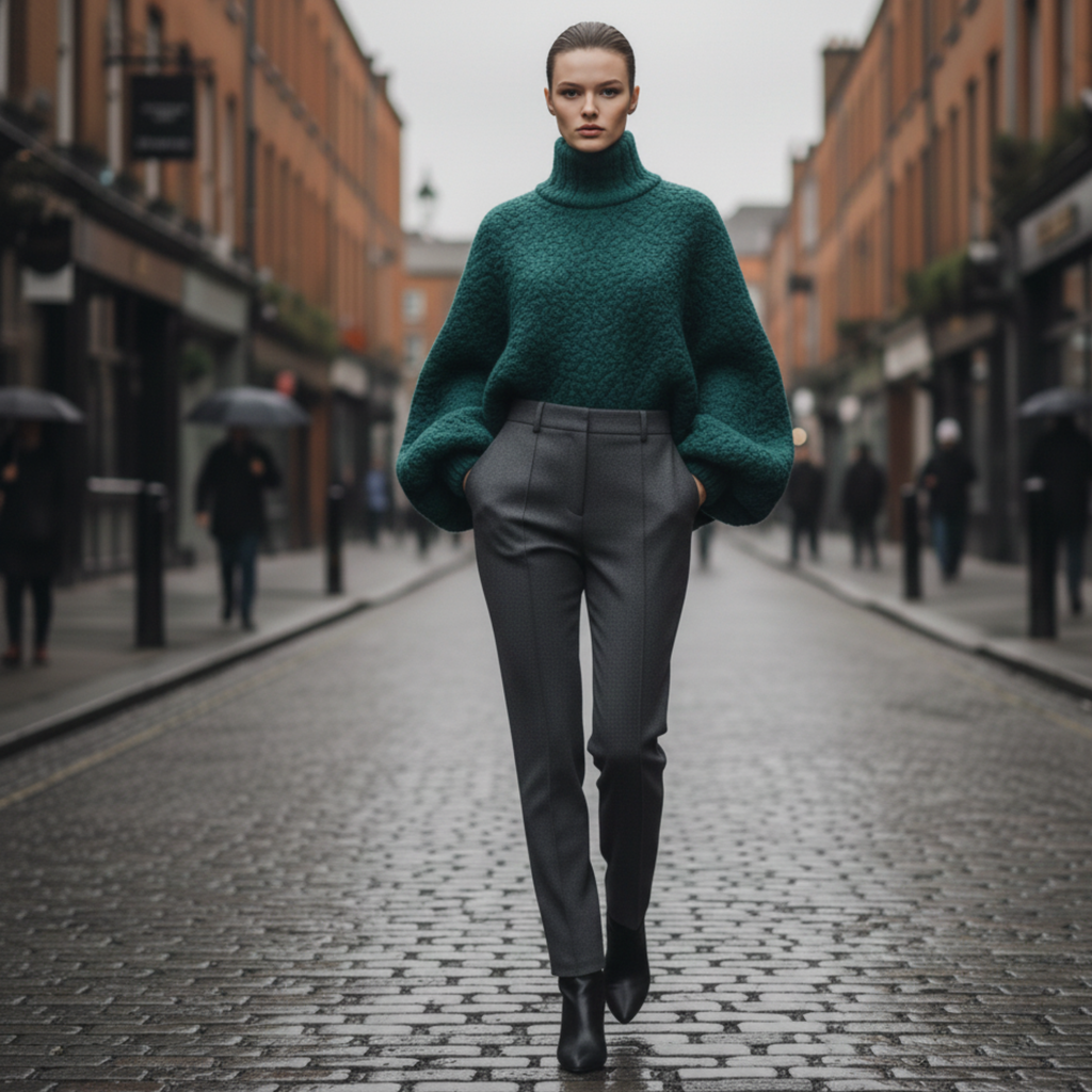 Freya | Women’s Bouclé Oversized Turtleneck