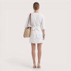 Amara | Women’s Linen Wrap Mini Dress