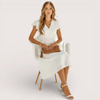 Ava | Flutter Sleeve Midi Dress