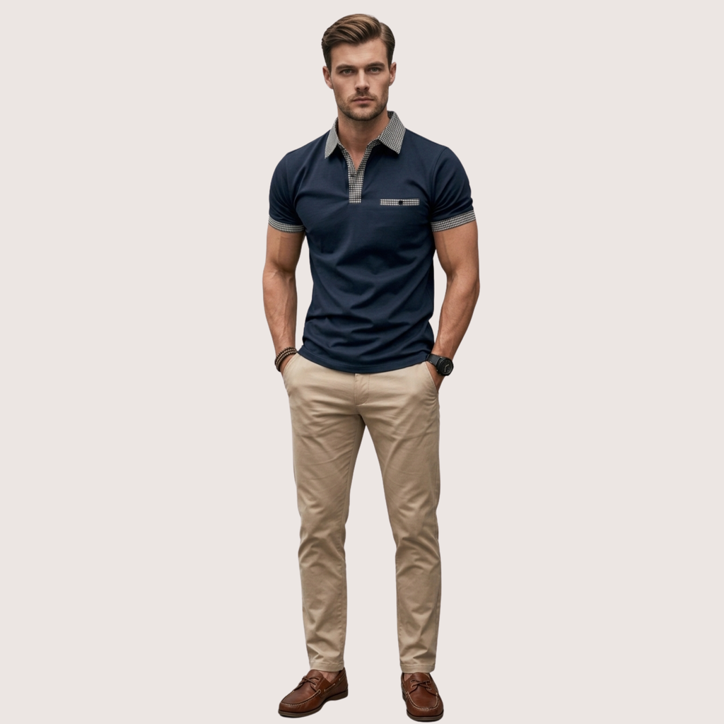 Cairo | Men’s Contrast Collar Polo Shirt