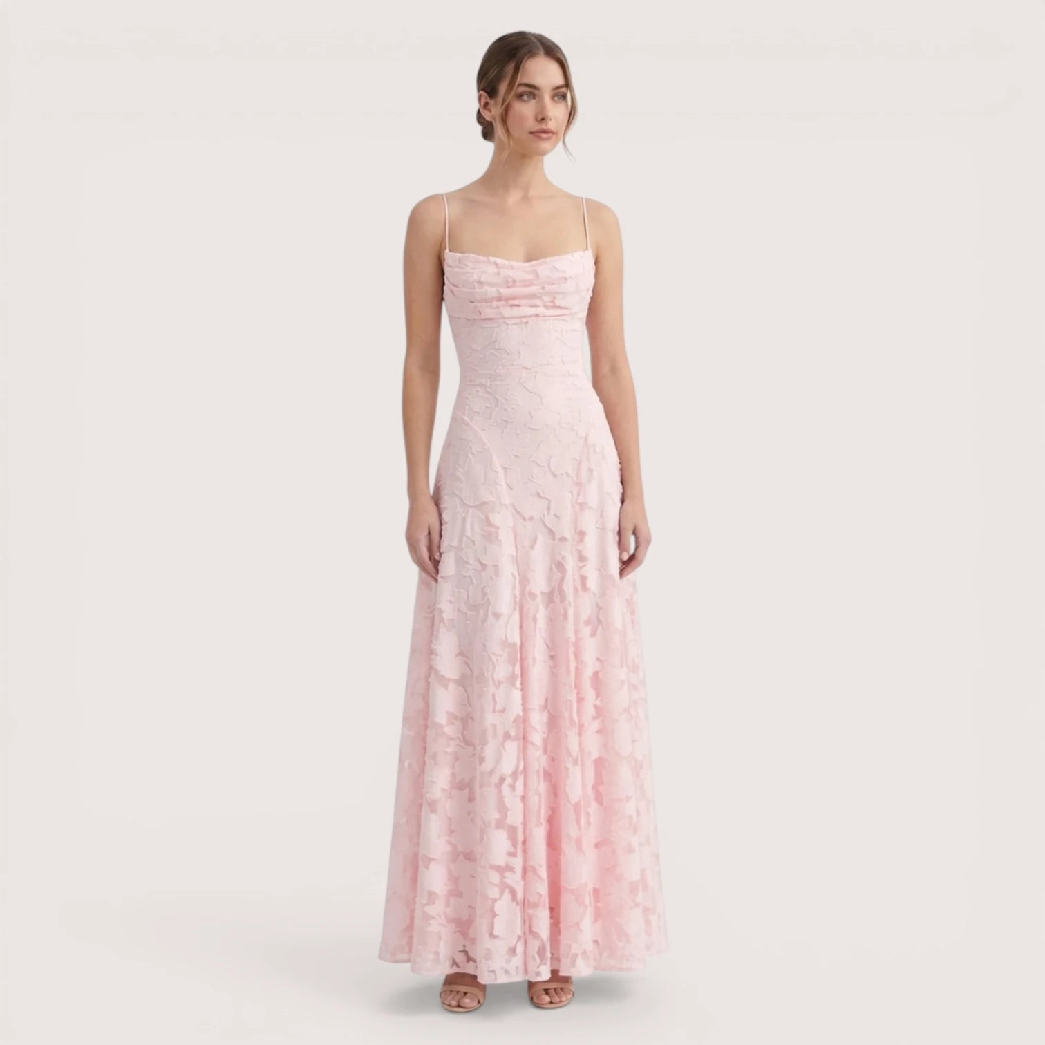 Liora | Floral Pattern Sleeveless Maxi Dress