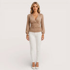 Serenelle | Women’s Ruched Wrap Blouse