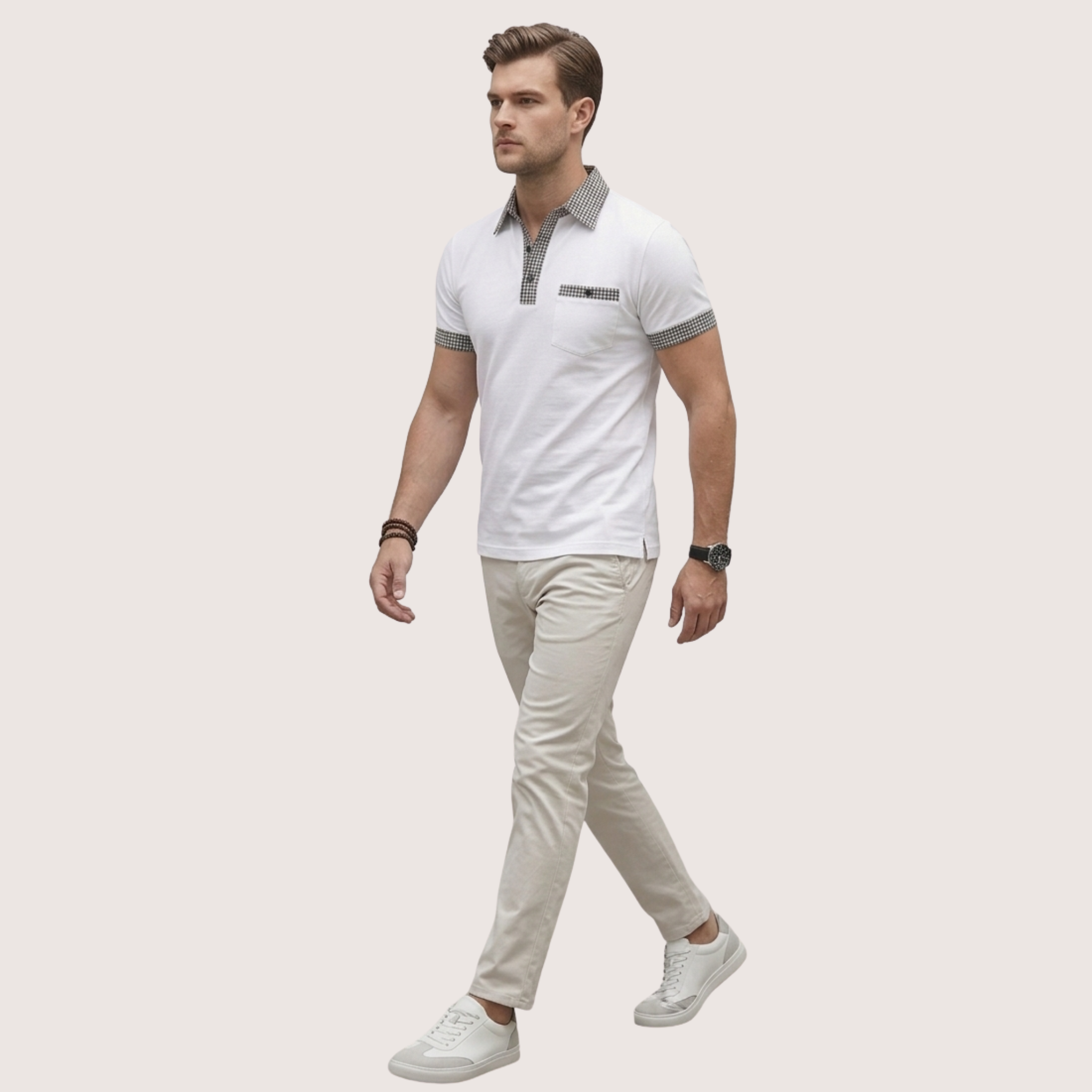 Cairo | Men’s Contrast Collar Polo Shirt