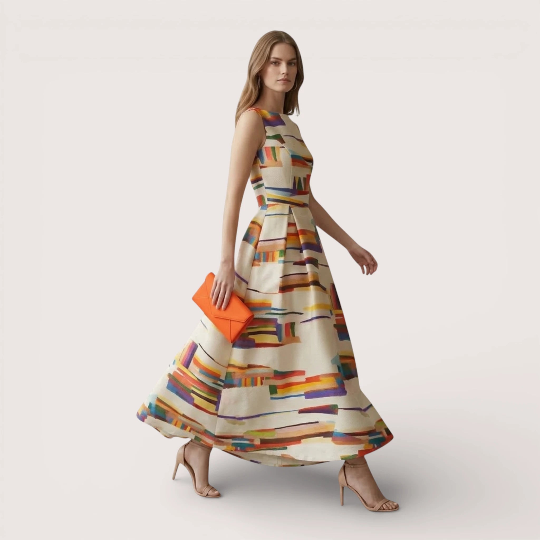Celeste | Summer Waist-Slim Printed Maxi Dress