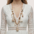 Lioren | Women’s Lace Tassel Maxi Dress