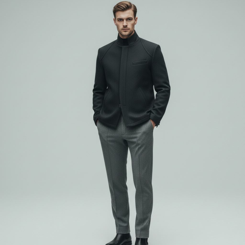 The Alaric | Men’s Textured Winter Blazer
